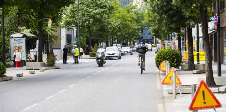 El carrer Prat de la Creu d'Andorra la Vella.