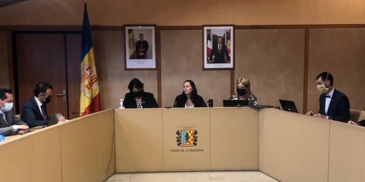 Un moment de la sessió de Consell de Comú, celebrada ahir.