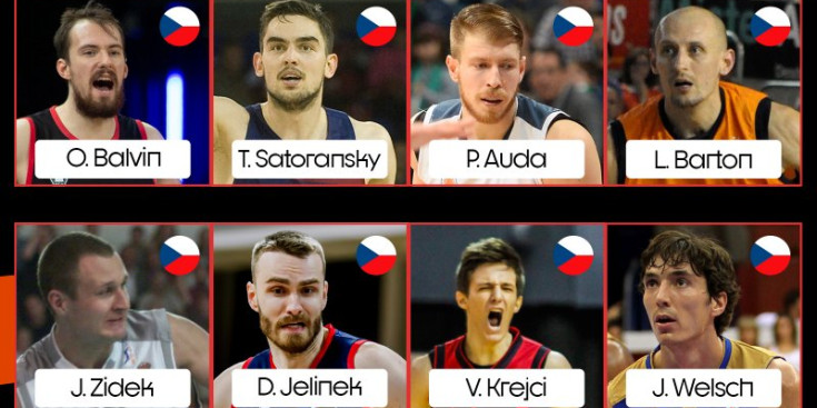 Els integrants de la selecció de la República Txeca.