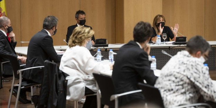 Un instant del Consell de Comú de la capital, celebrat ahir al Centre de Congressos.