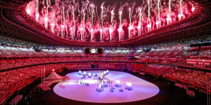 Imatge de la inaguració dels Jocs Olímpics de Tòquio 2020.