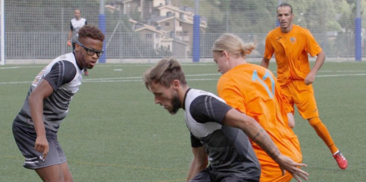 La UE Engordany en un partit de pretemporada.