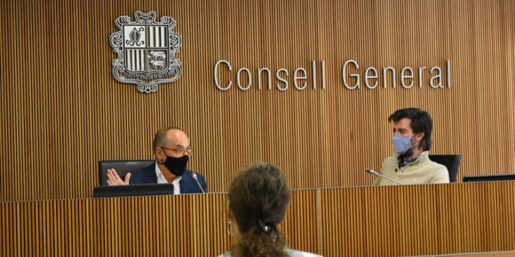 L’expert Carles Campuzano durant la compareixença d’ahir.