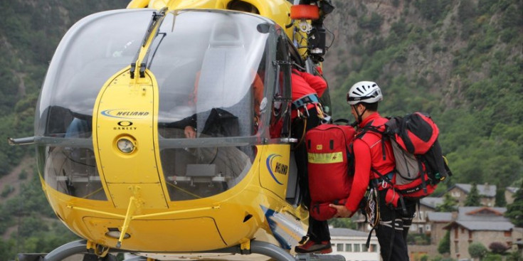 Imatge d’una intervenció del Grup de Rescat de Muntanya (GRM).