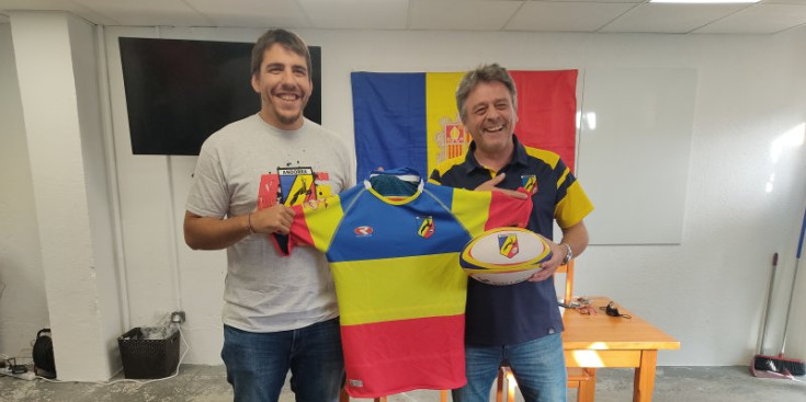 El president de la FAR, Jean-Marc Flaux i el seleccionador, Dani Raya.