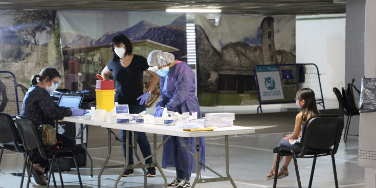 L''stop lab' que hi havia ubicat a Andorra la Vella adreçat a les proves Covid per a estudiants.