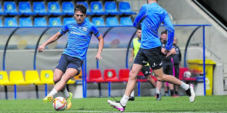 Eudald Vergés en un entrenament al Nacional.