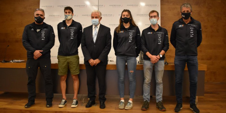 Presentació de l’equip d’esquí de fons de la FAE a la seu d’Andbank