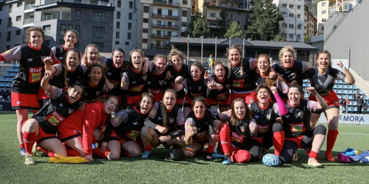 El VPC Andorra Rugby XV en l’últim partit de lliga de la temporada passada.
