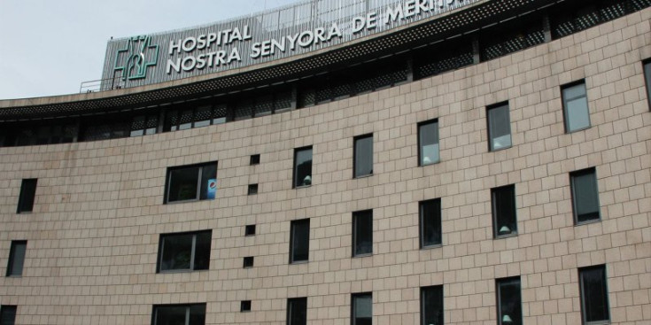 La façana de l’Hospital Nostra Senyora de Meritxell.