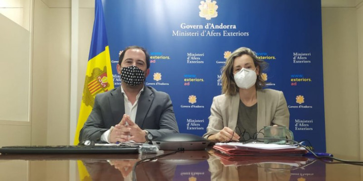 Miquel i Ferrer en la reunió d’ahir.