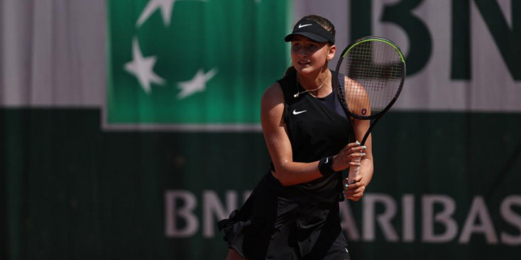 Vicky Jiménez en un dels partits al Roland Garros.