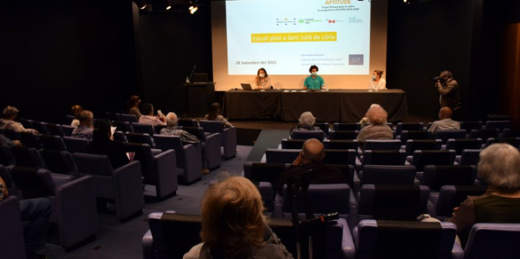 Un moment de la presentació dels resultats del projecte Aptitude a Sant Julià.