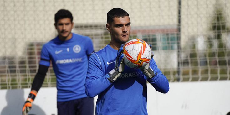 Pérez en un entrenament.