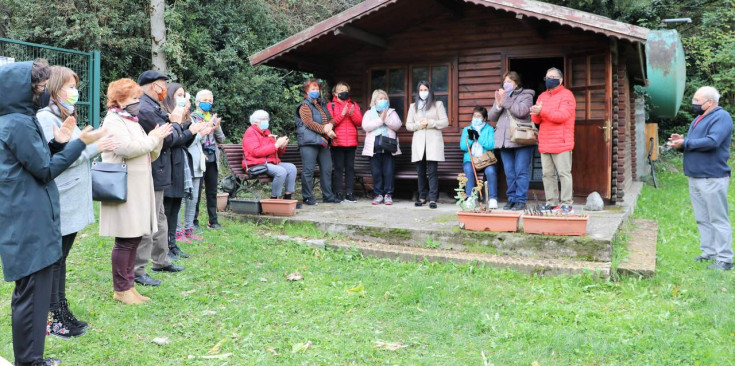 L’acte que va tenir lloc ahir per tancar els horts socials a Encamp.