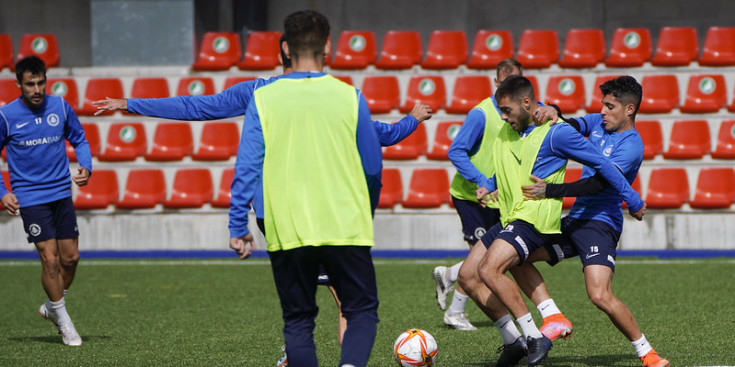 L’FC Andorra en un entrenament a l’Estadi Nacional.