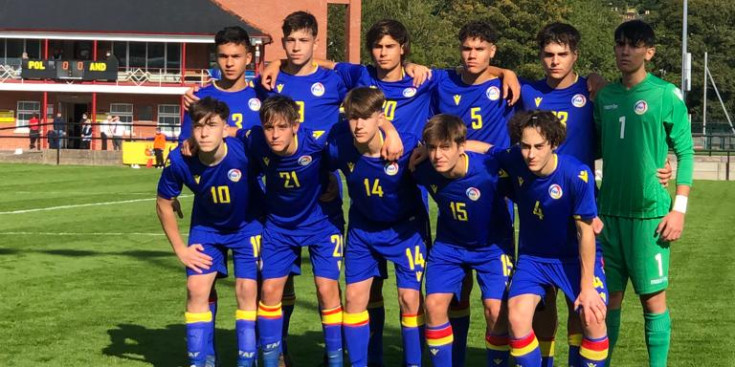 L'11 inicial de la sub-17 davant Macedònia del Nord.