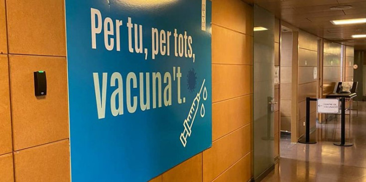 Una imatge de l’espai de vacunació de l’hospital.