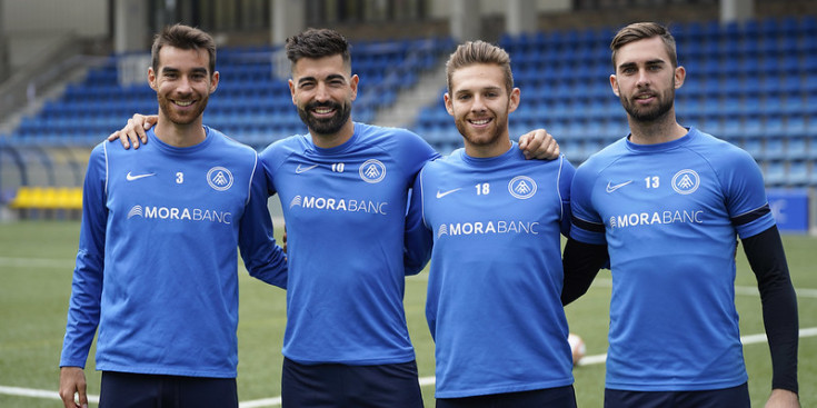 Els quatre jugadors de l'FC Andorra que van jugar en el seu moment al Vila-real B