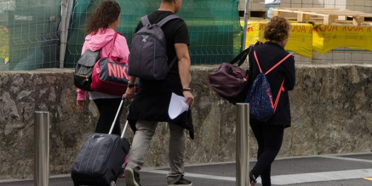 Turistes en un carrer d’Escaldes-Engordany.