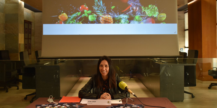 La cònsol menor i consellera de Cultura, Eva Choy, durant la presentació de la 29a Mostra Gastronòmica d'Andorra.