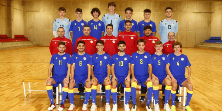 La selecció de futbol sala sub-19.