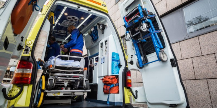 L’interior d’una ambulància.