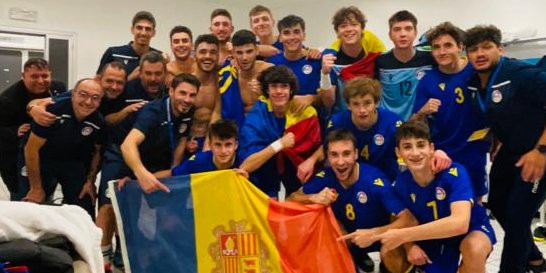 El combinat andorrà celebra la darrera victòria davant San Marino.