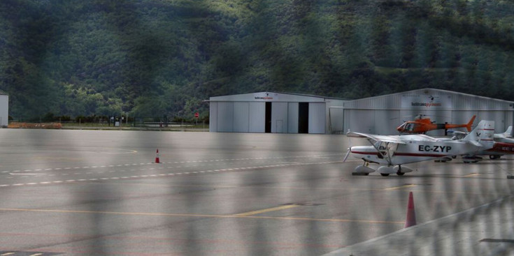 La pista de l'aeroport Andorra-la Seu.