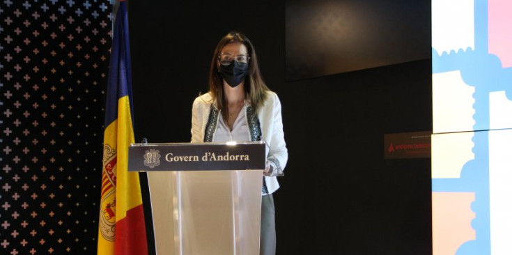 La ministra de Cultura i Esports, Sílvia Riva, a la presentació de l’acte.