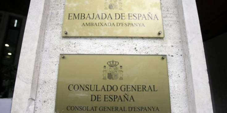 Imatge d’arxiu de l’entrada al consolat i a l’ambaixada d’Espanya a Andorra.