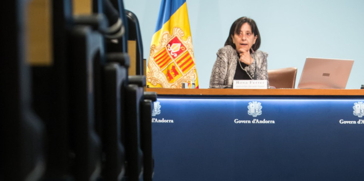 La ministra de Salut, Afers Socials i Ocupació, Rosa Ferrer, ahir.