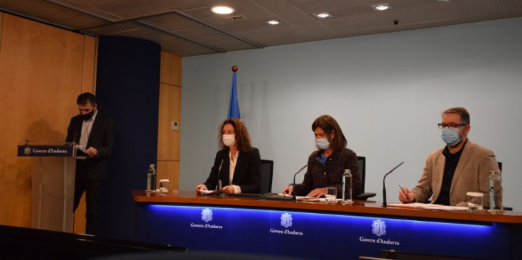 Un moment de la roda de premsa de la presentació de les dades de l’enquesta.