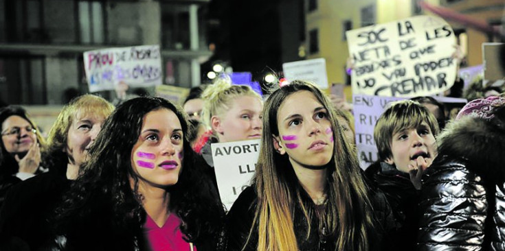 Integrants de la manifestació pel feminisme fa dos anys.