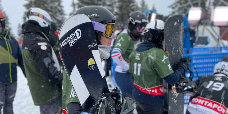 Maeva Estevez a les finals de la Copa del Món de Montafon (Àustria).