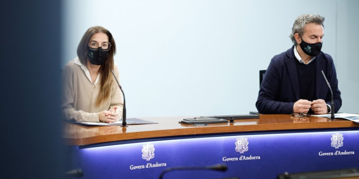 La ministra d’Esports i el secretari d’Estat, ahir.