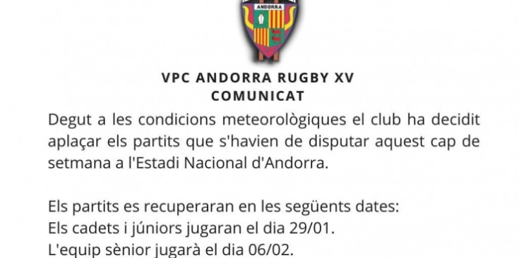 El comunicat del VPC.