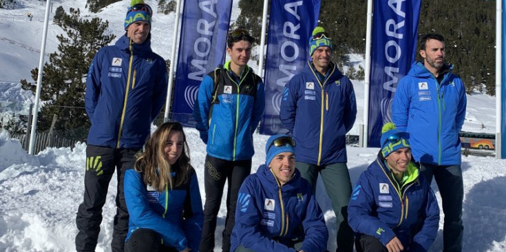 Alguns dels integrants de l’equip nacional d’esquí de muntanya.