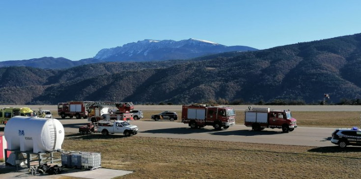 Simulacre d'accident aeri a l'Aeroport d'Andorra-La Seu d'Urgell.
