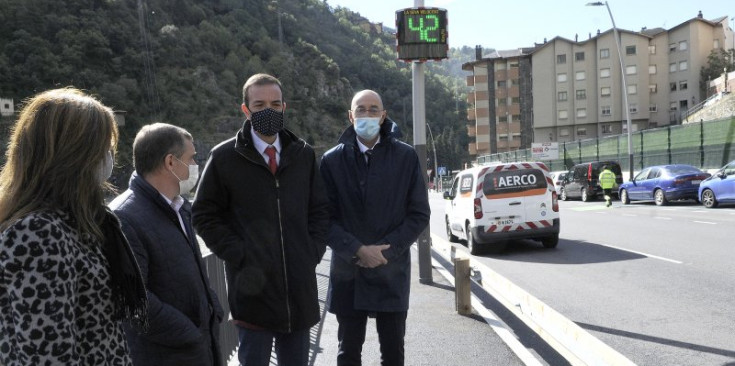 Presentació d’un dels radars pedagògics del vial de Sant Julià de Lòria.