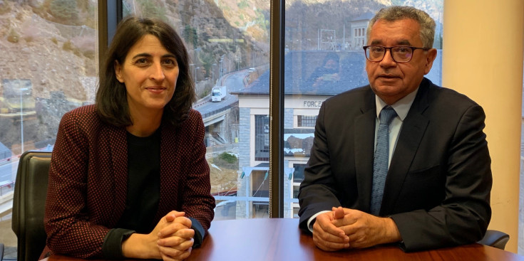 La directora general adjunta de FEDA, Imma Jiménez, i el director general, Albert Moles.