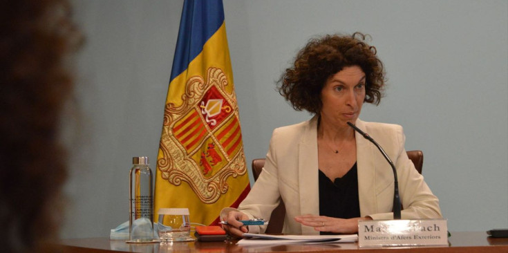 La ministra d'Afers Exteriors, Maria Ubach, en una roda de premsa.