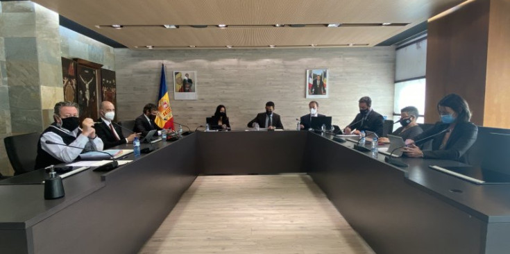 La sessió de Consell de Comú, ahir a Ordino.