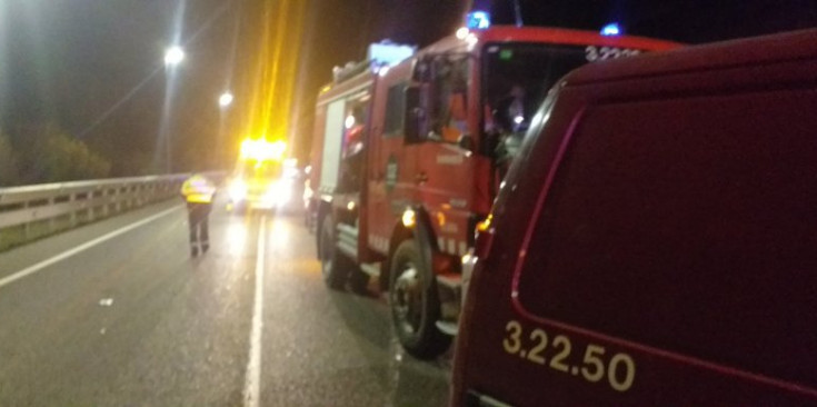 Intervenció en l’accident dels cossos d’emergència catalans.
