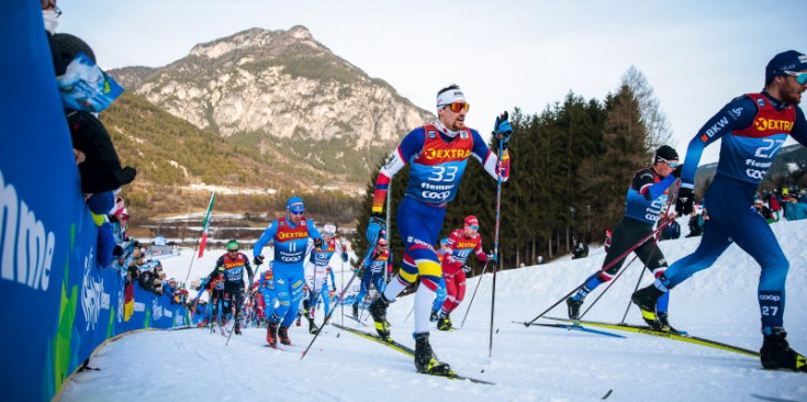 Esteve durant la cursa a Val di Fiemme.