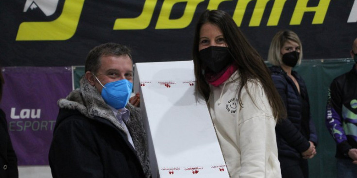 El cònsol major lauredià, Josep Majoral, durant l’entrega de premis.