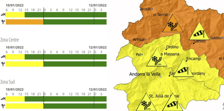 La previsió del servei meteorològic de cara als pròxims dies.