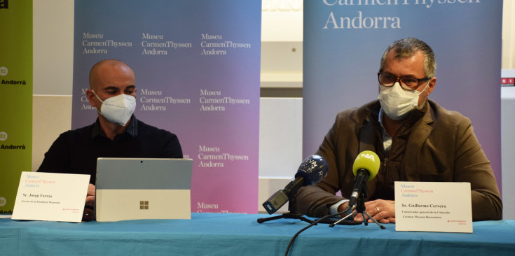Josep Farràs i Guillermo Cervera durant la roda de premsa d’ahir per fer balanç de l’última exposició.