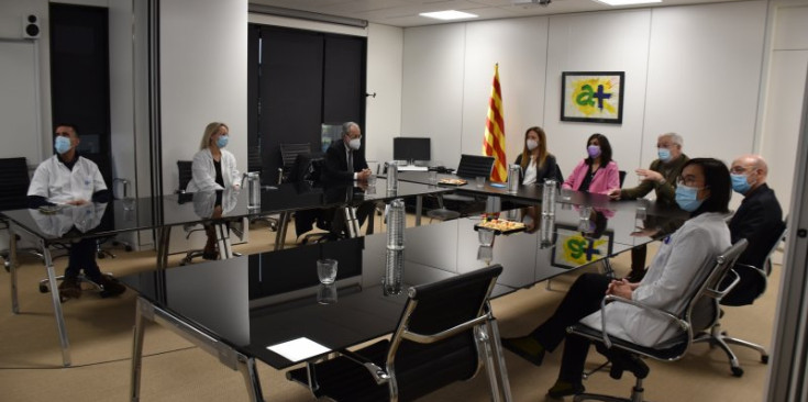 Un moment de la visita a la Fundació Althaia de Manresa.