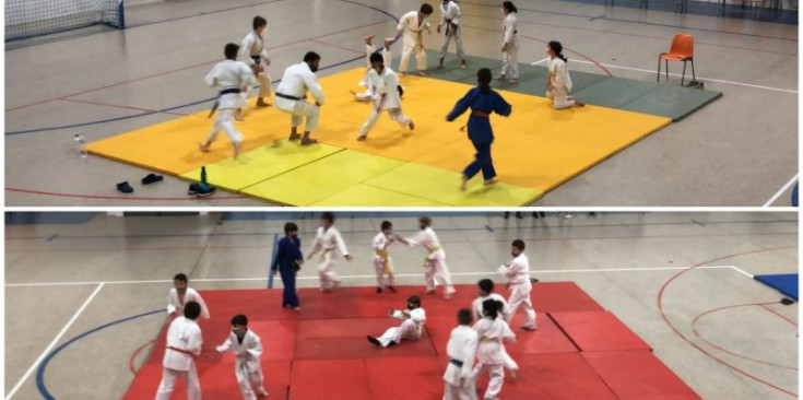 Un instant de la jornada de concentració base de judo.